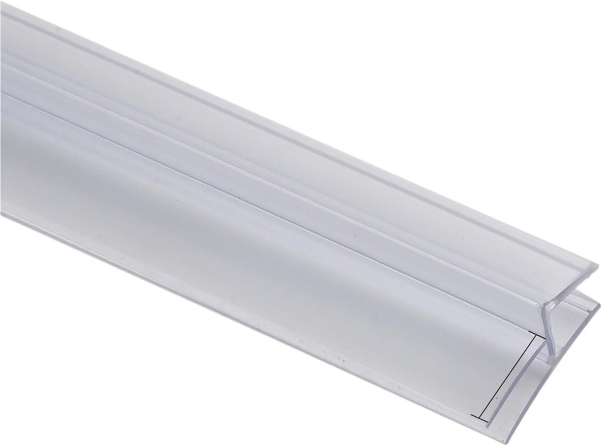 Afdichtstrip voor doucheglas, Douchescherm Afdichtstrip PVC Pak van 12 (50 cm * 12) Transparant Meerdere maten for 4-6 mm glas(17mm)