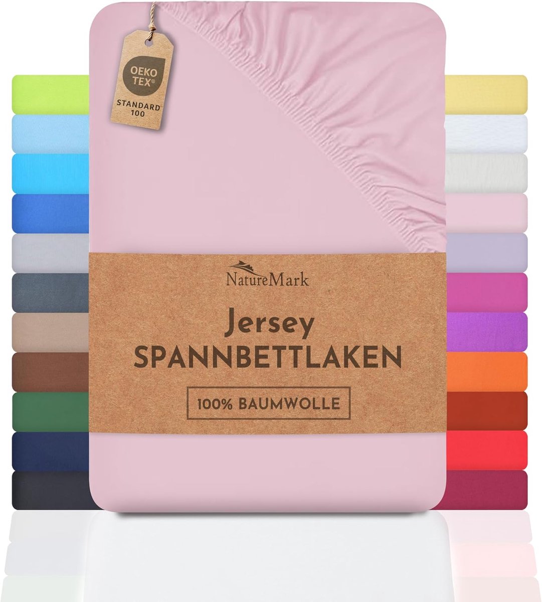 SnelShoppen - Jersey Hoeslaken 100% Katoen, Fitted Sheet in Diverse Maten en Kleuren, Perfecte Pasvorm, Oeko-Tex Standaard 100, 140 x 200 - 160 x 200