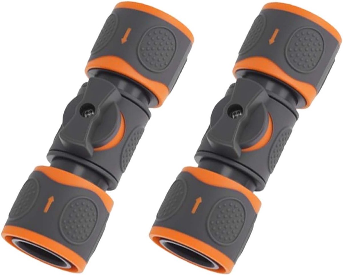 2 stuks slangkoppeling, waterstop tuinslangkoppeling, slangverbinder, voor tuinreiniging en slangreparatie, gazonirrigatiesystemen, gereedschap, minder waterpijpaansluiting