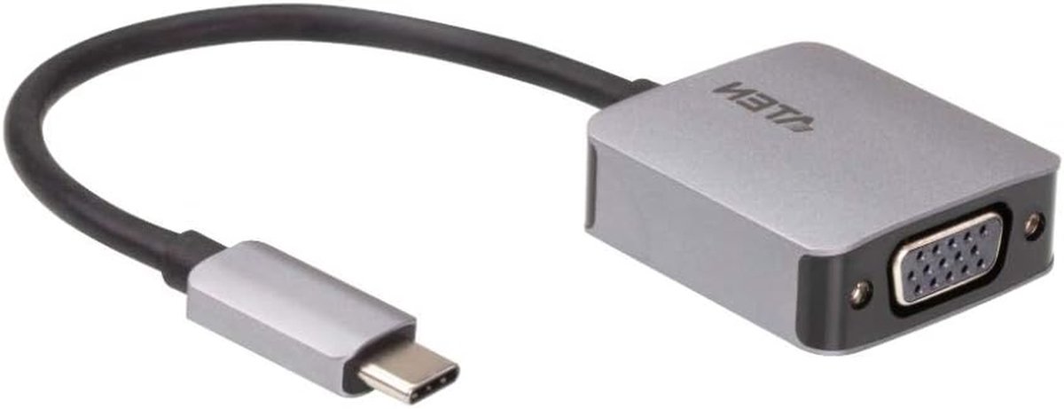 USB-C naar VGA Adapter - Video Converter - Scherm Uitbreiden - Hoge Videokwaliteit - 1920x1200 @60Hz - Zwart