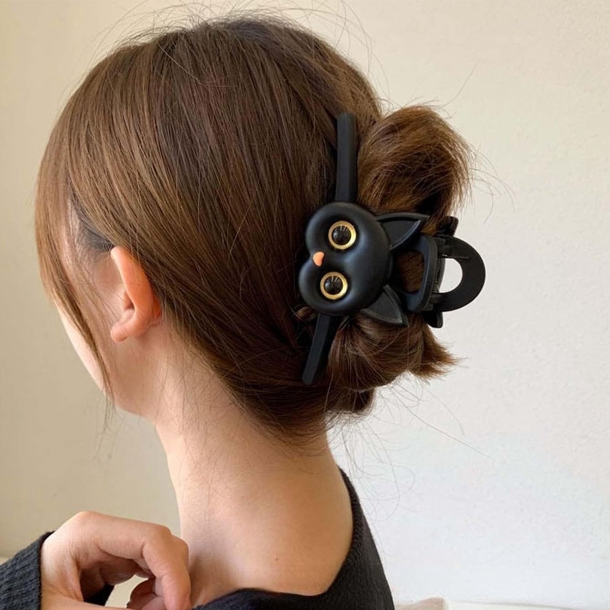 clip klauw haar voor vrouwen schattige kat clip dik haar antislip sterke grip klauwen clips zwart kat model baretten schattig dier kunststof klauw haarclips
