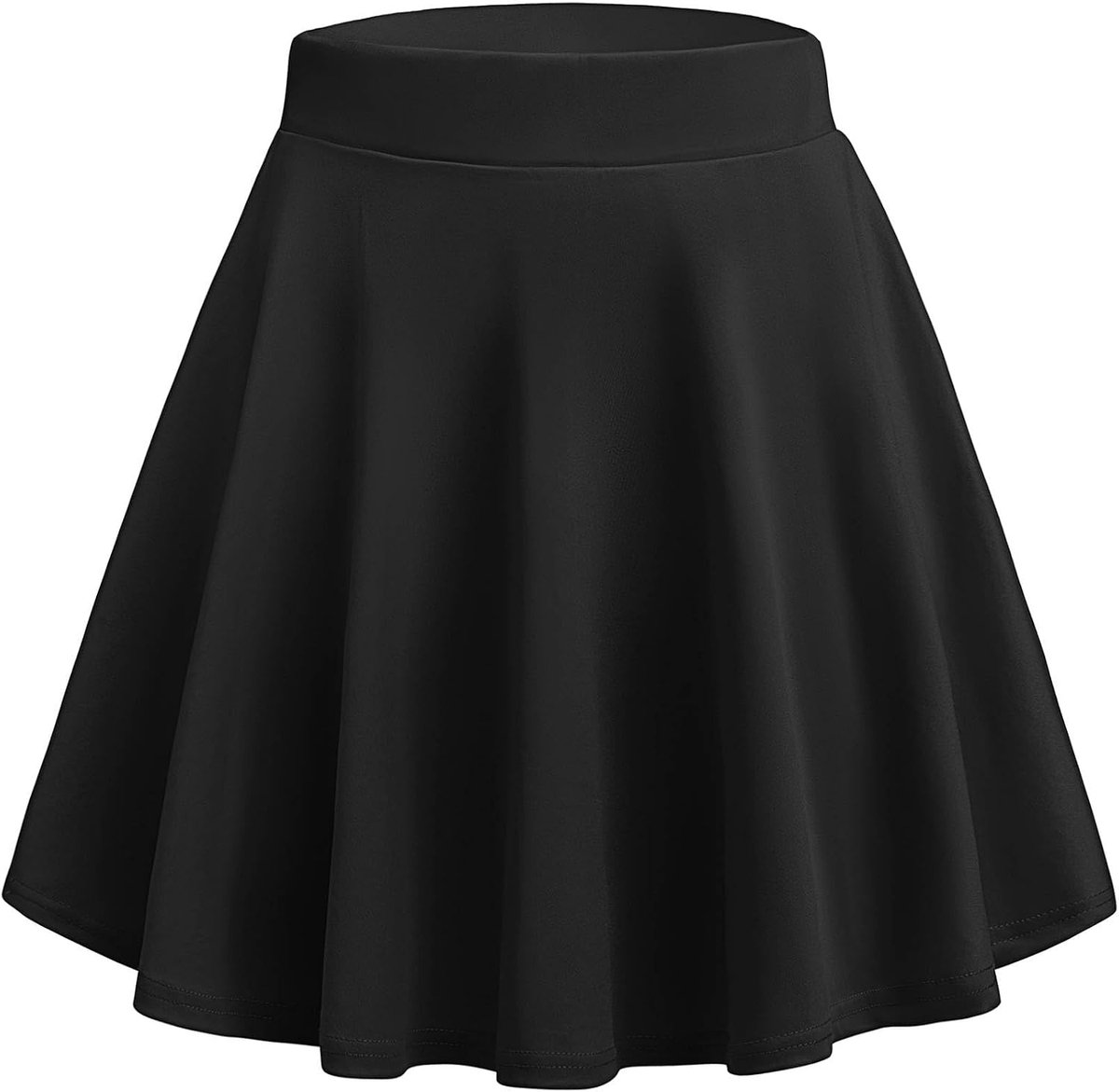 Rok voor dames, korte minirok, elastische taille, skaterrok, A-lijn, plooirok