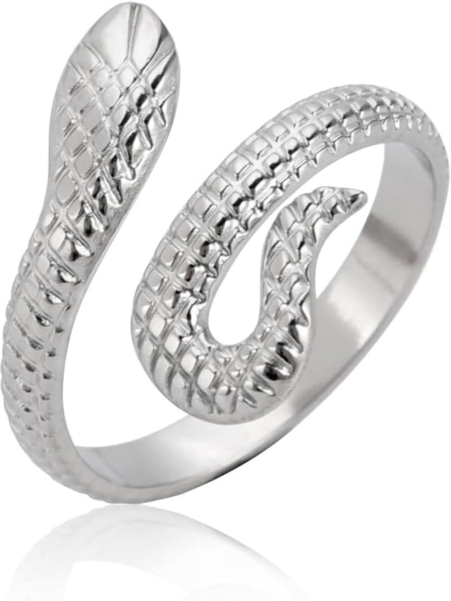 slang ring roestvrij staal verstelbare vinger ring wikkel slang ring stapelen ring punk slang dierlijke sieraden voor vrouwen