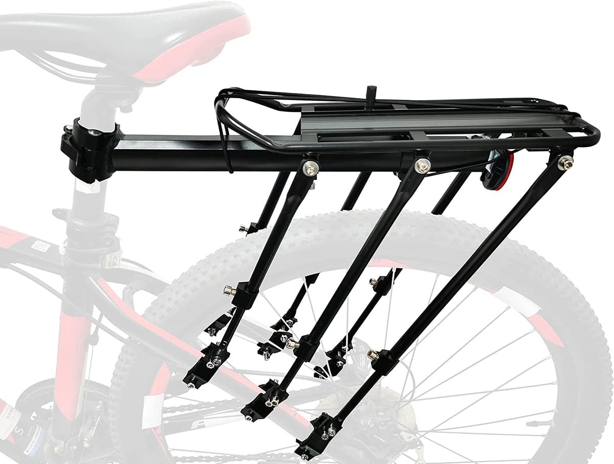 Fietsdrager Achter Pannier Rack - Verstelbaar Aluminium - Draagkracht 120 kg - Eenvoudige Montage - ShopVlot