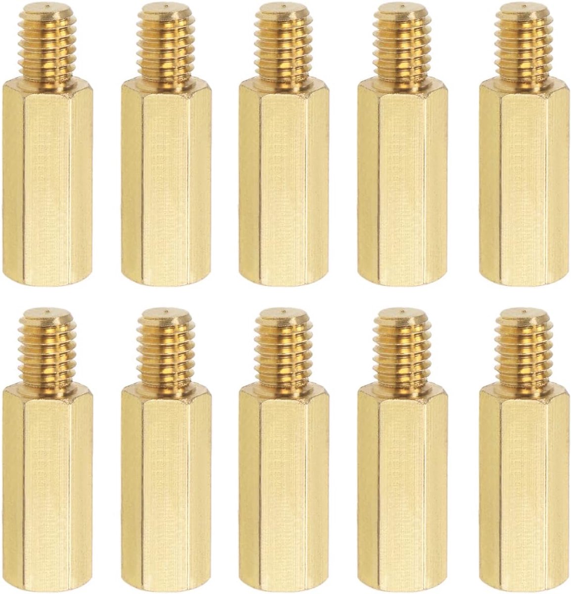 10 stuks M6 afstandschroeven, messing Hex PCB afstandhouders, houden hoogte consistent, geweldig voor moederbord (gouden toon, 20mm+8mm)