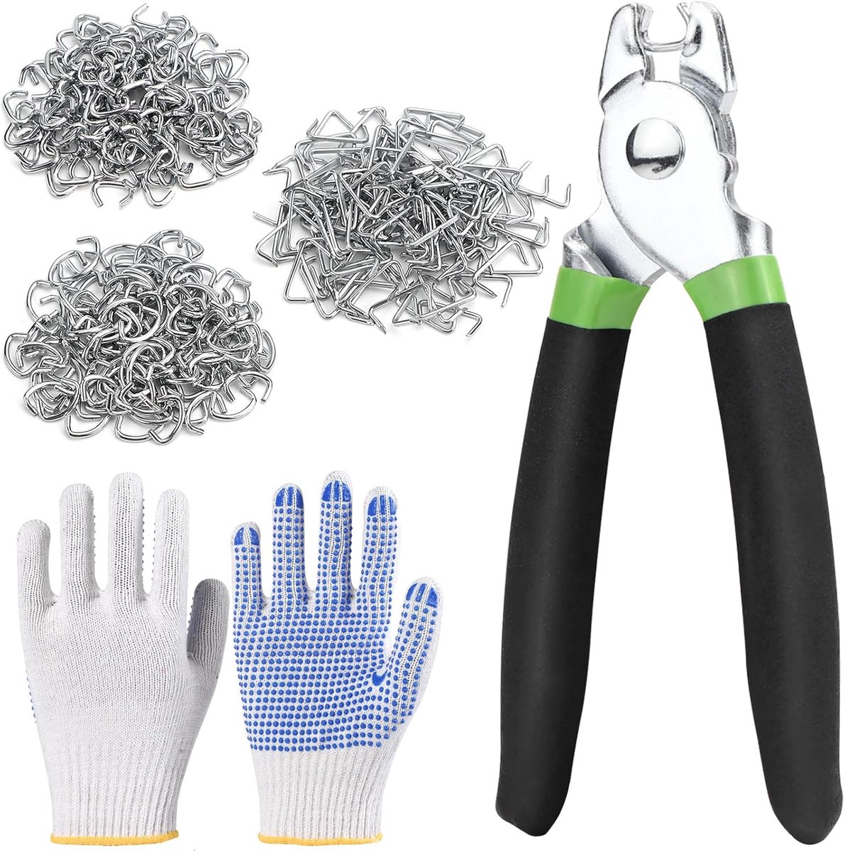 Worsttang met 360 hekklemmen 3/4", 1/2", 3/8", ringtang, nageltang, draadbevestigingstang