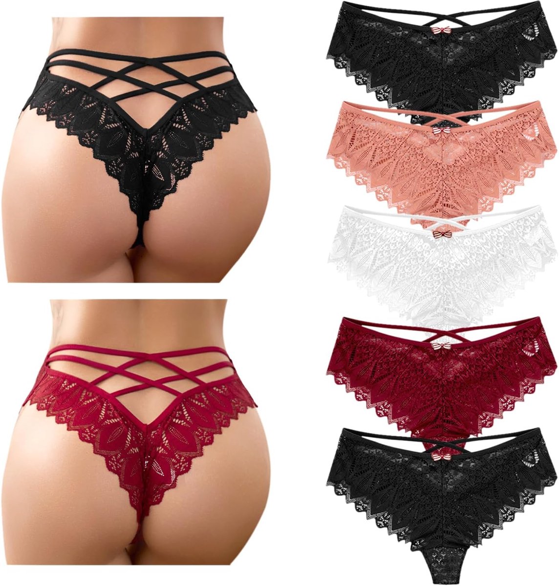Tanga Dames Sexy Kanten Lingerie Lage Taille Onderbroek Dames Slips Multipack Hipster Ondergoed Vrouwen Bikini Panty's