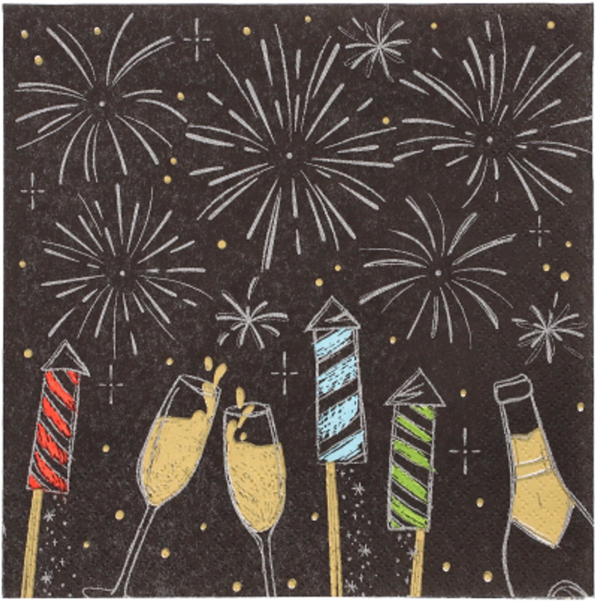 15x 20 Servetten 3-laags 1/4 vouw 33 cm x 33 cm Celebrations