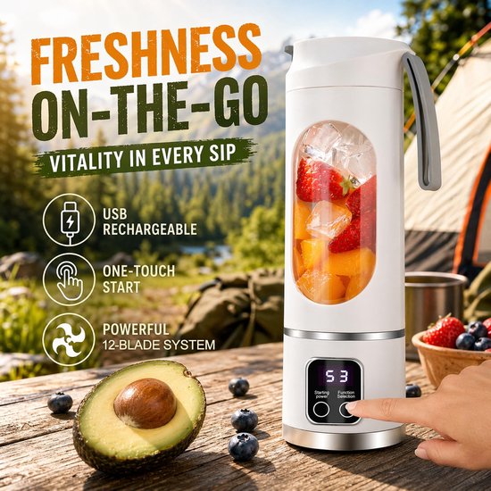 Omgoods - LOMUG Draagbare Blender voor Smoothies 450ml — afbeelding 3