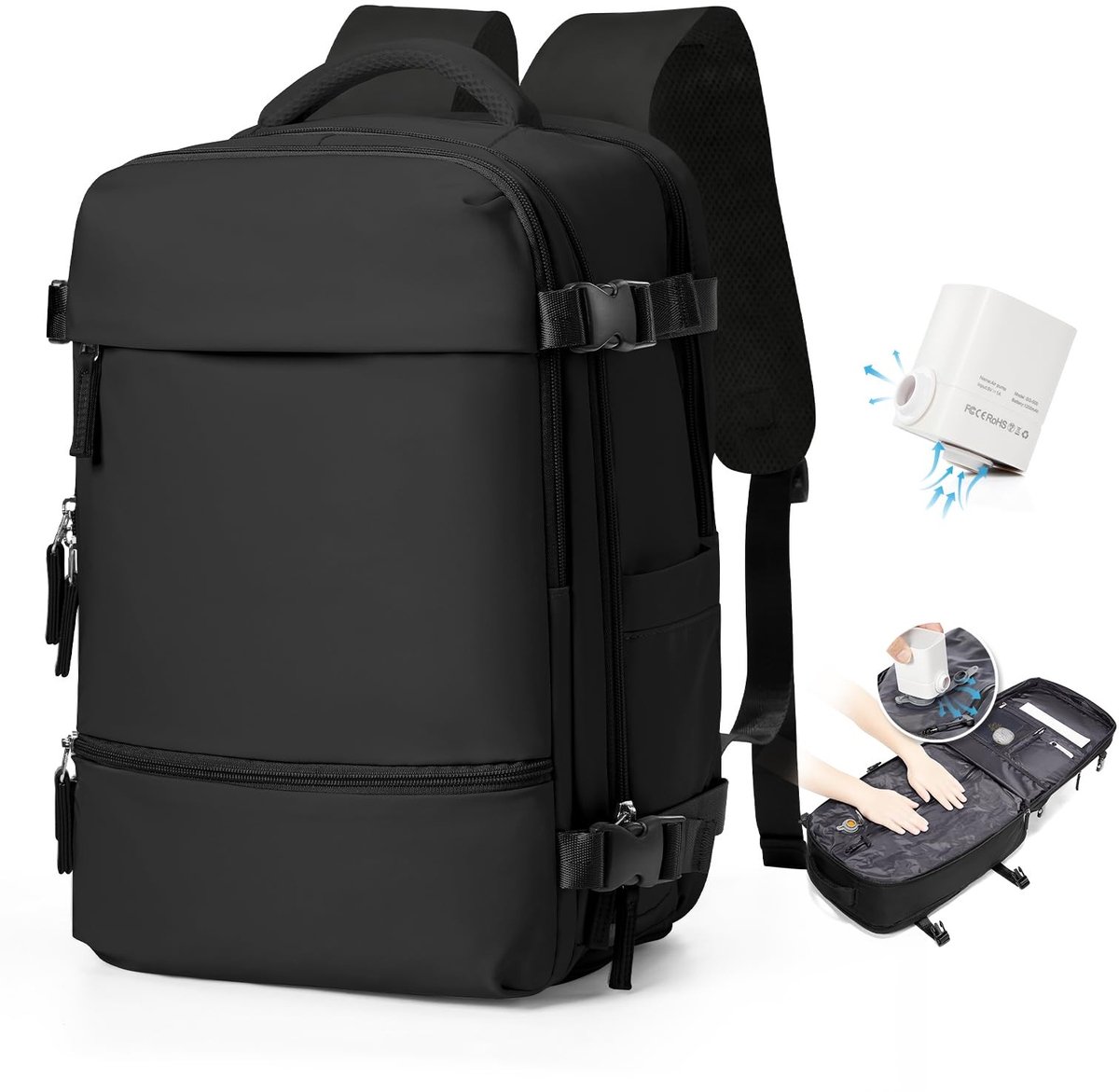 Omgoods - Vacuum Backpack - Handbagage Rugzak 40x30x20 voor Ryanair Reizen