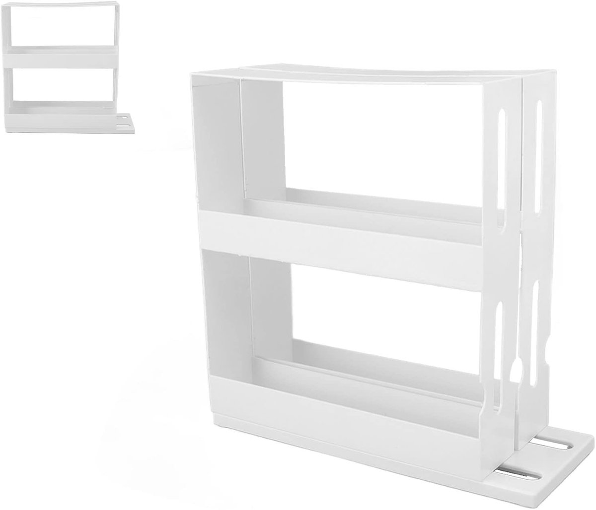 2-laags Draaiend Kruidrek - Kruidenset Organizer voor Keuken en Kast, Ruimtebesparend en Praktisch