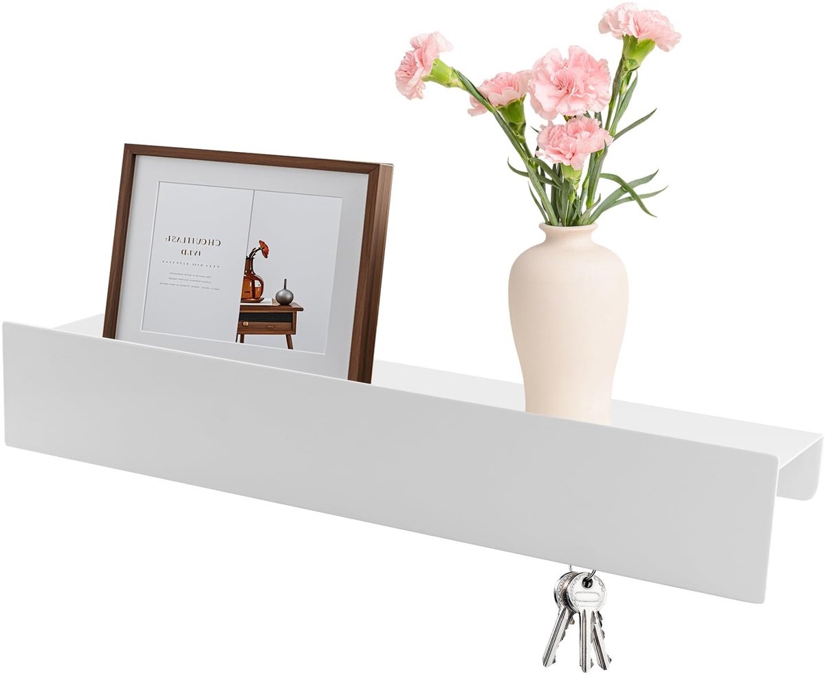 Omgoods - Minimalistische Sleutelhanger met Plank en 8 Haken voor Wand