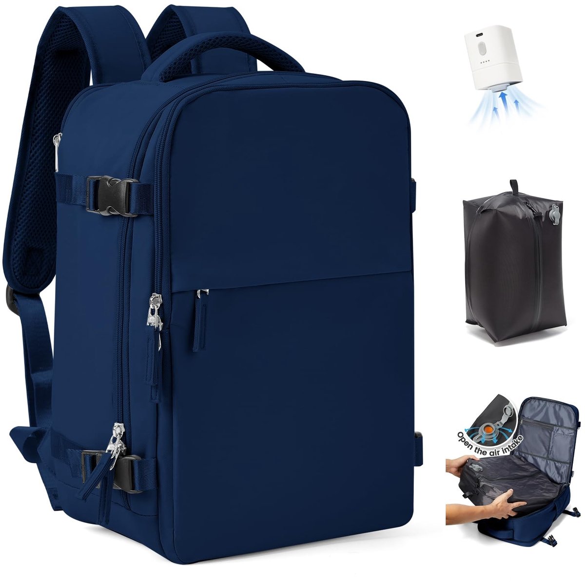 Omgoods - Vacuum Rugzak met Pomp - Waterdichte Reistas voor Handbagage