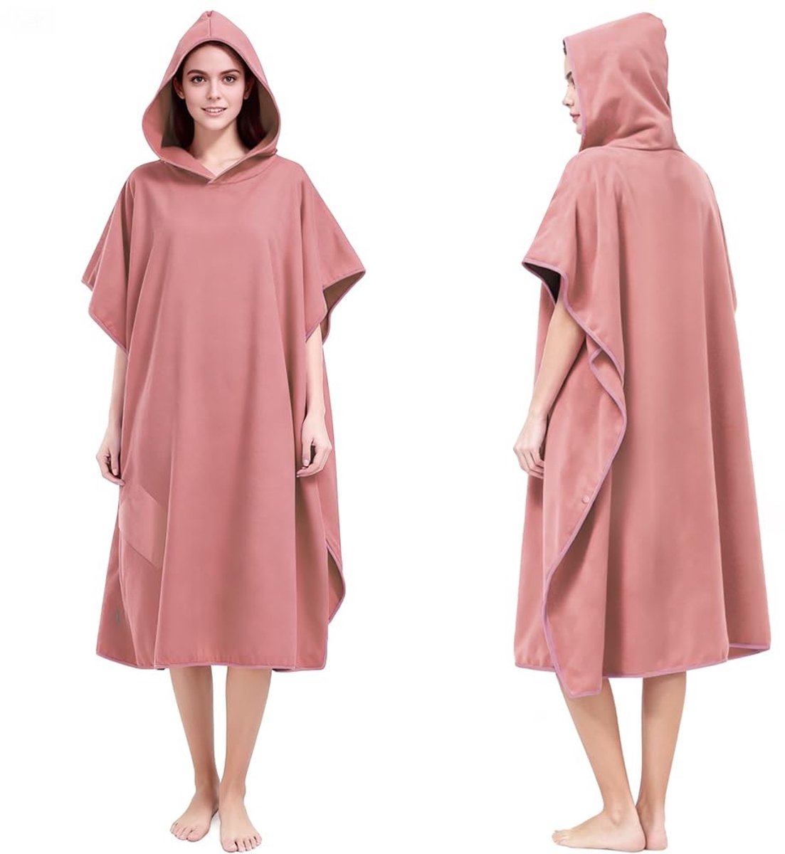 Omgoods - Microfiber Poncho Handdoek voor Volwassenen met Capuchon