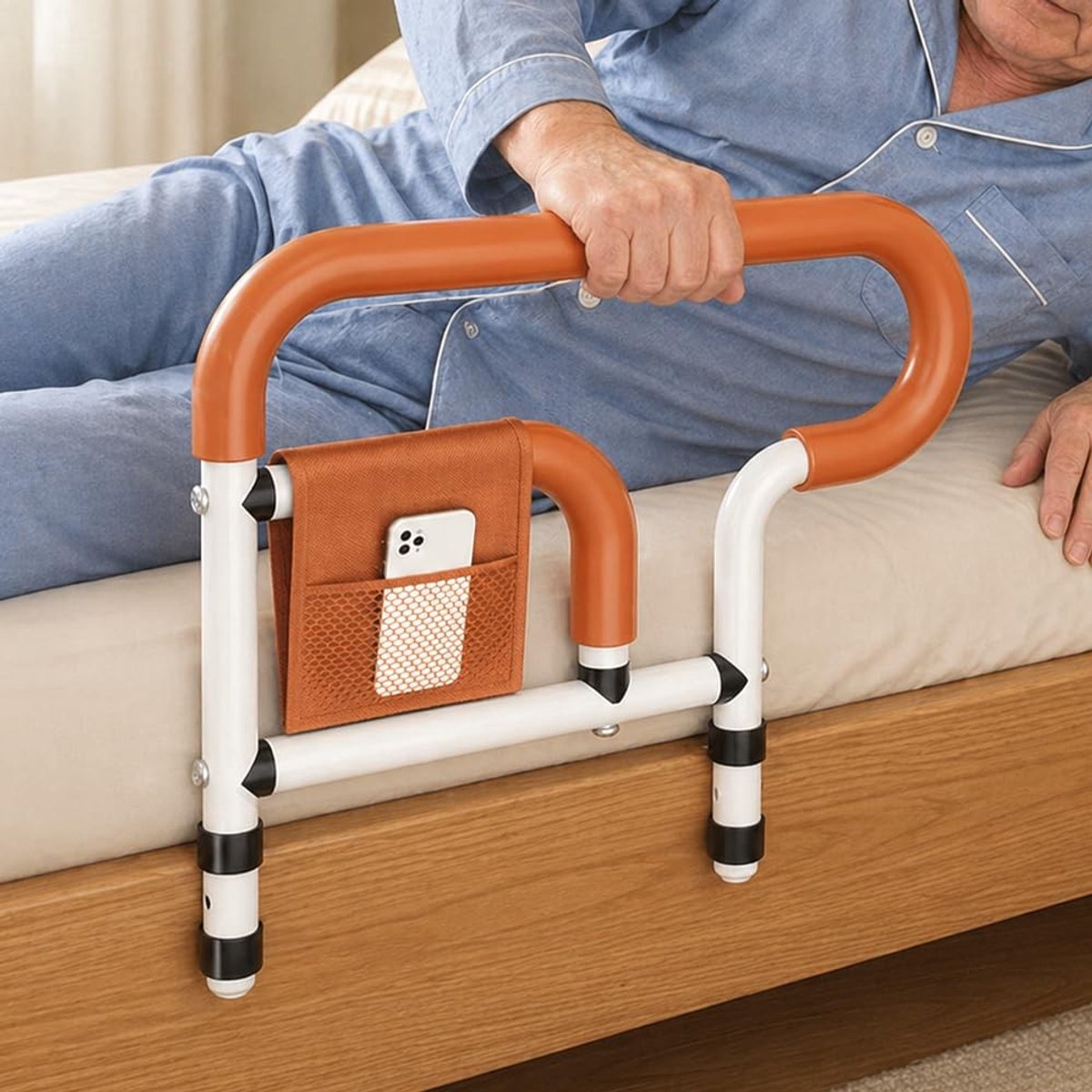 Omgoods - Inklapbare Opstahulp voor Bed met Verstelbare Hoogte