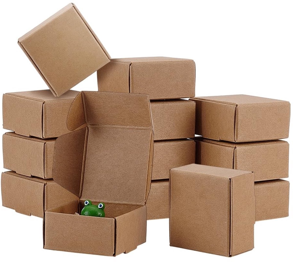 Omgoods - Set van 60 Bruine Mini Geschenkdozen voor Verpakking
