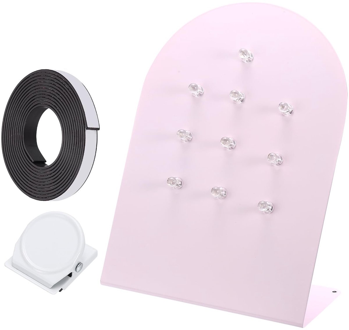 Omgoods - Magnetisch Prikbord Roze - Memomagneet Displaystandaard voor Thuis en Kantoor
