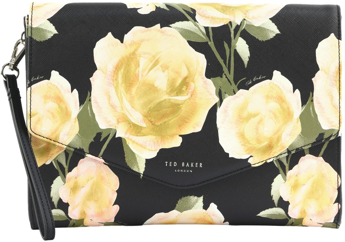Ted Baker clutch Raymi Floral Printed Pouch Black zwart