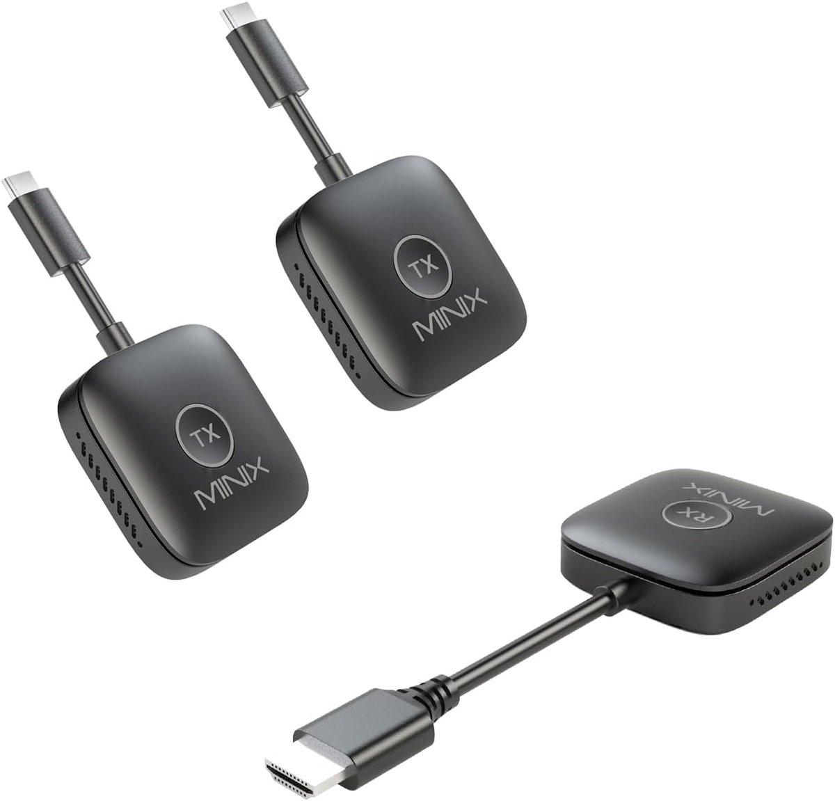 MINIX B21 Draadloze HDMI Zender en Ontvanger - 2-in-1 Wireless Display Adapter - USB-C naar HDMI Overdracht - Full HD WiFi Dongle voor Laptop, TV & Beamer
