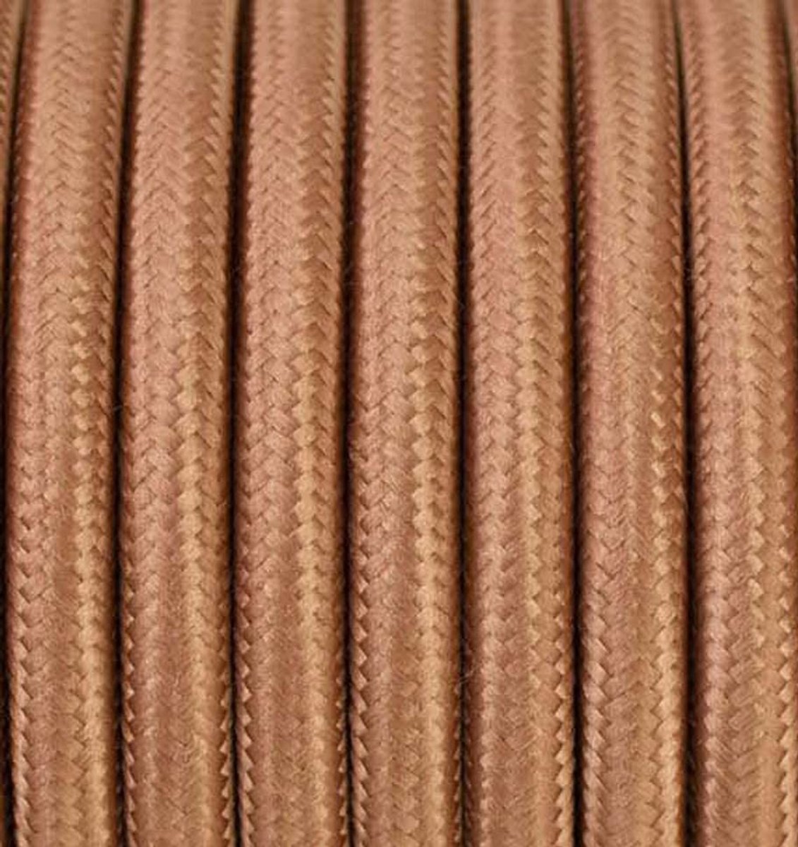 Omgoods - 10m Textiel Kabel 2x1.5mm² Brons voor Lampen