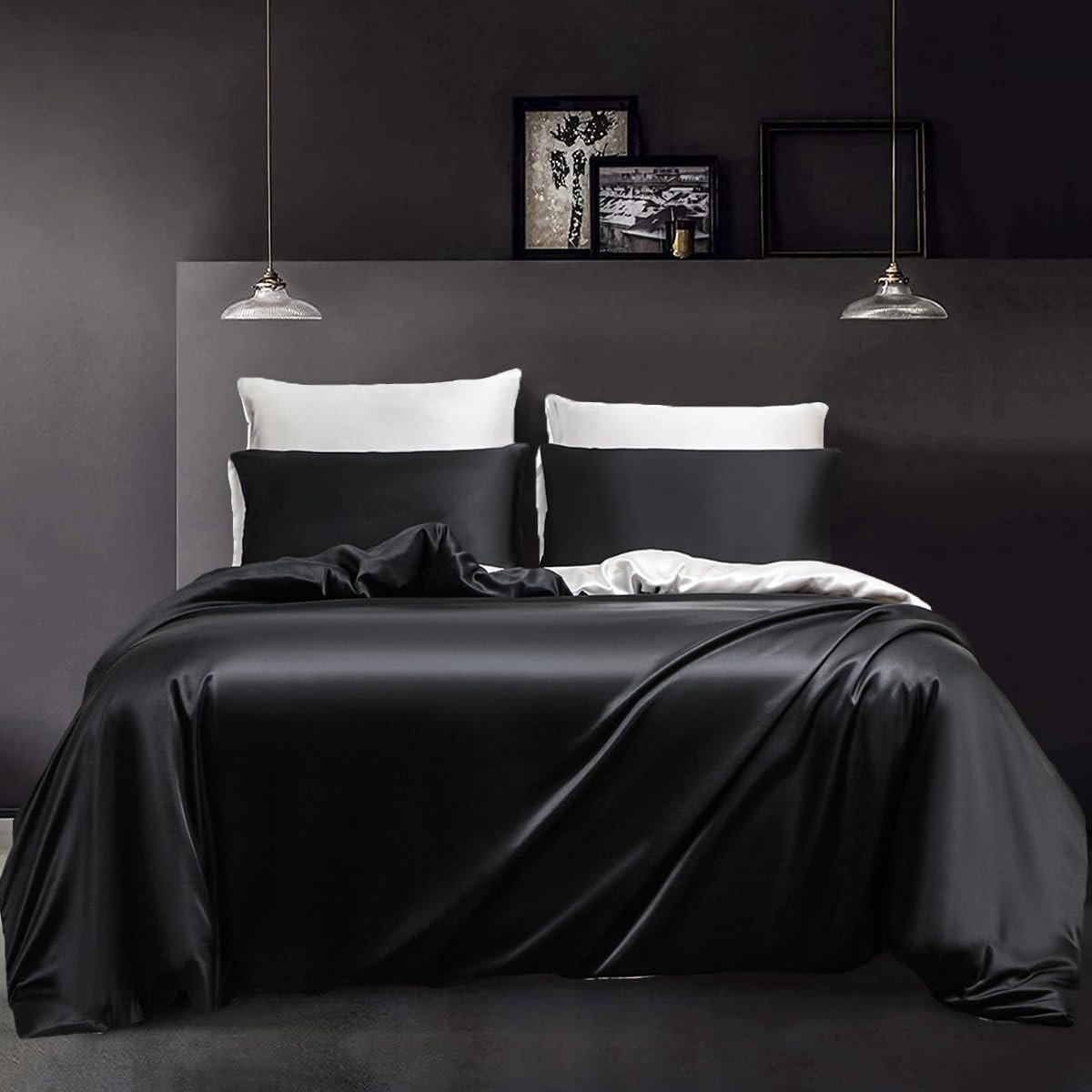 Omgoods - Luxe Satijnen Dekbedovertrekset 135 x 200 cm met 2 Kussenslopen