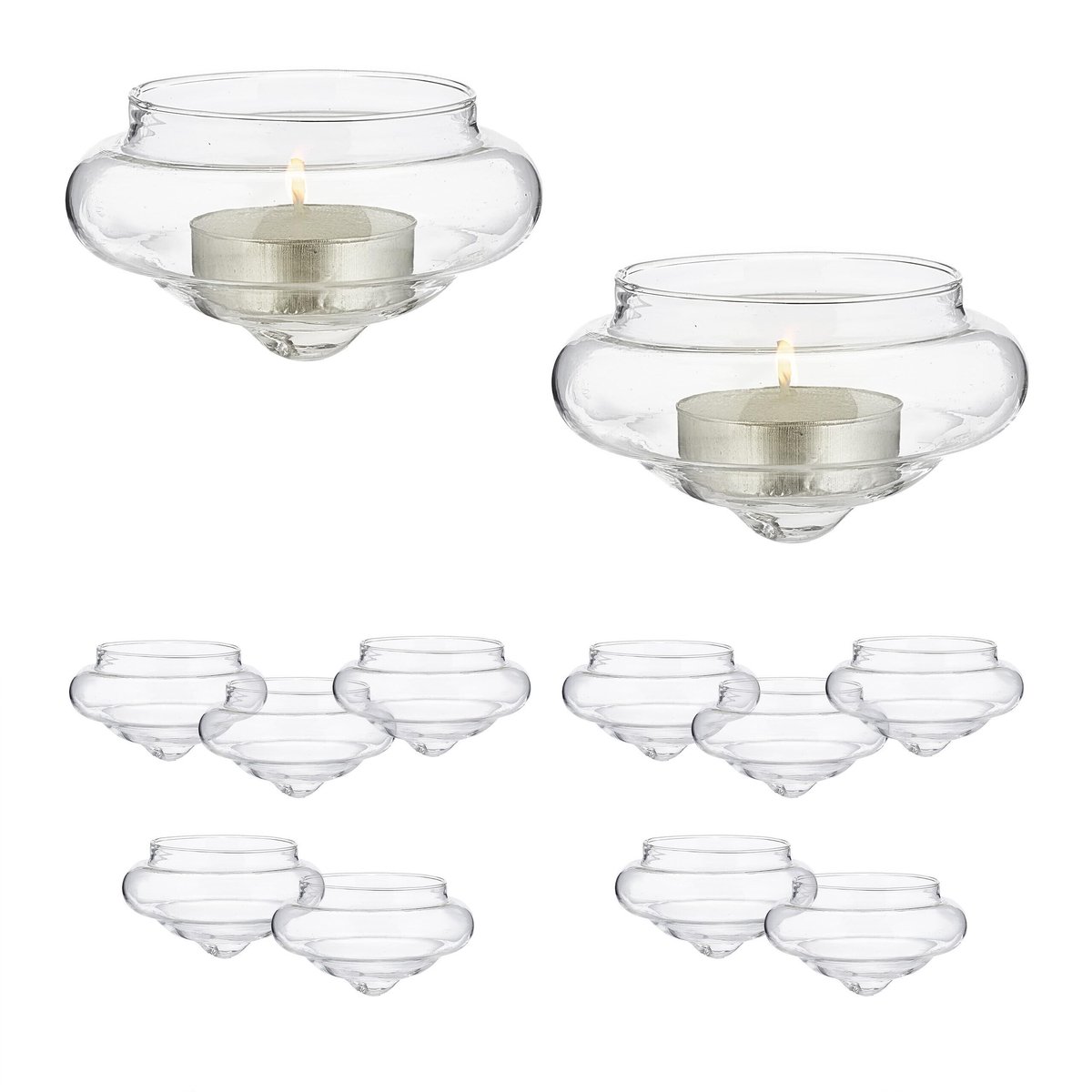 Omgoods - Set van 12 Drijvende Tealight Houder