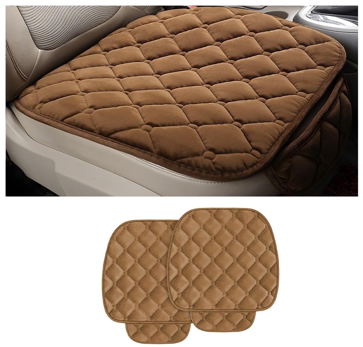 Omgoods- Stoelhoes Universeel - Autostoelbeschermer - Antislip - Waterdicht - Zacht Comfort - Hoge Kwaliteit Wollen Stof - Autostoelhoes