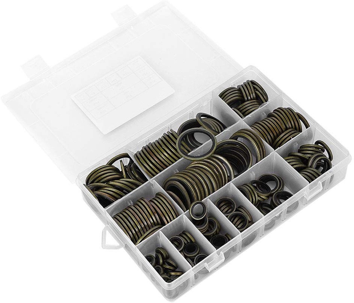 Omgoods- Afvoerplug 240 Stuks - Afdichting NBR - Rubberen Pakking - Geschikt voor Extreme Omstandigheden - Max. Druk 40 MPa - Diverse Maten - Afdichtring