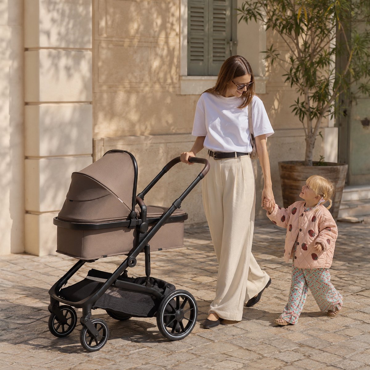 Deryan Noa 3-in-1 Kinderwagen Hazel: reiswieg, wandelwagen thumbnail 3