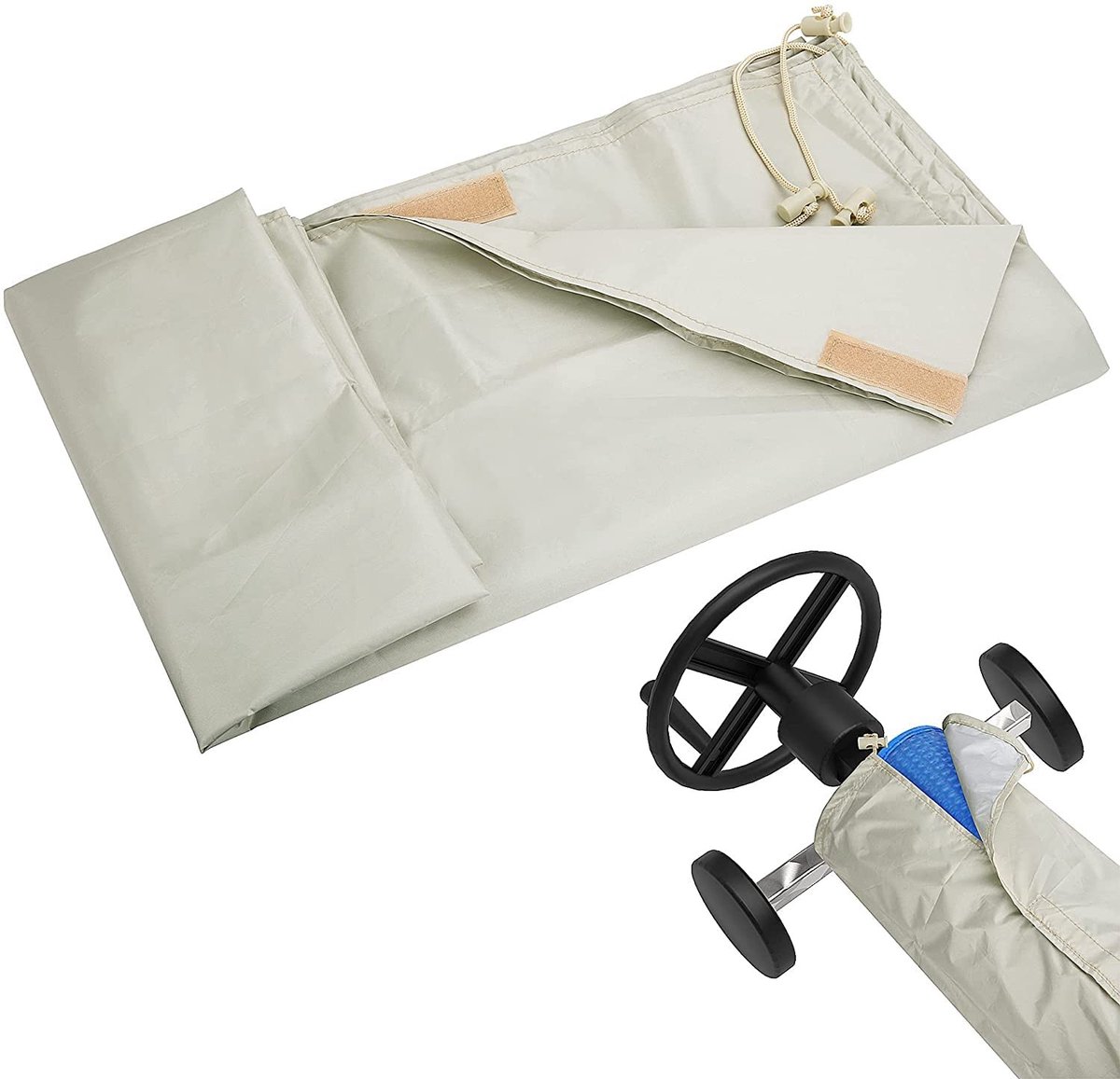 Omgoods - Roll-up Zwembadafdekking 490 x 96 cm voor Bescherming tegen Weerselementen