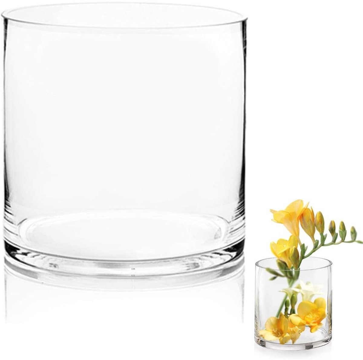 Omgoods - Glazen Bloemenvase van 15 cm voor Moderne Decoratie