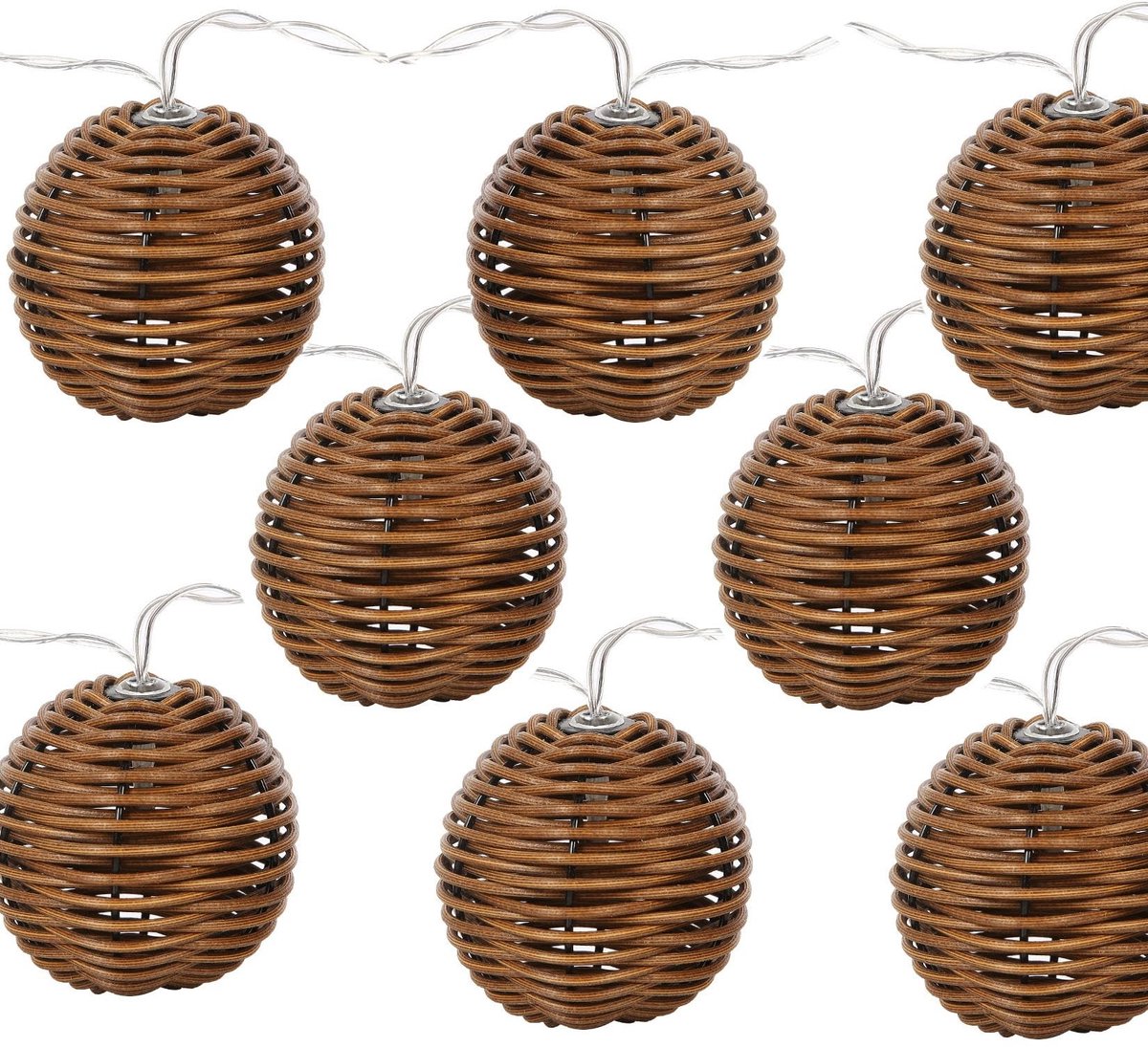 Omgoods - Decoratieve Rattan Sfeerverlichting met 10 LED Lampjes