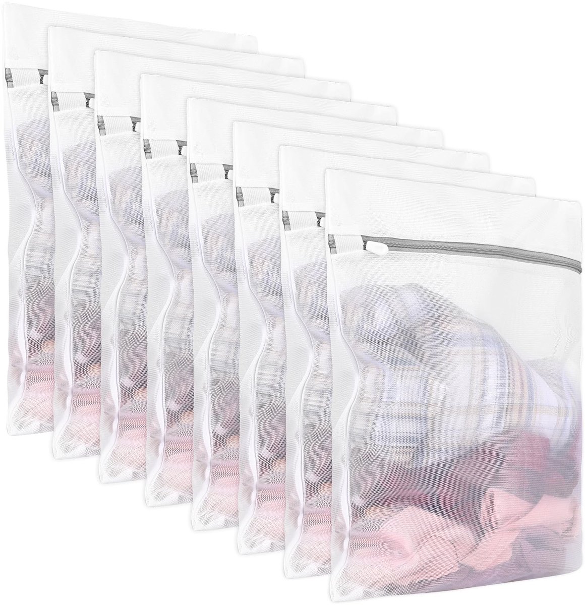 Omgoods - Set van 8 Wasbare Mesh Waszakken voor Delicate Was