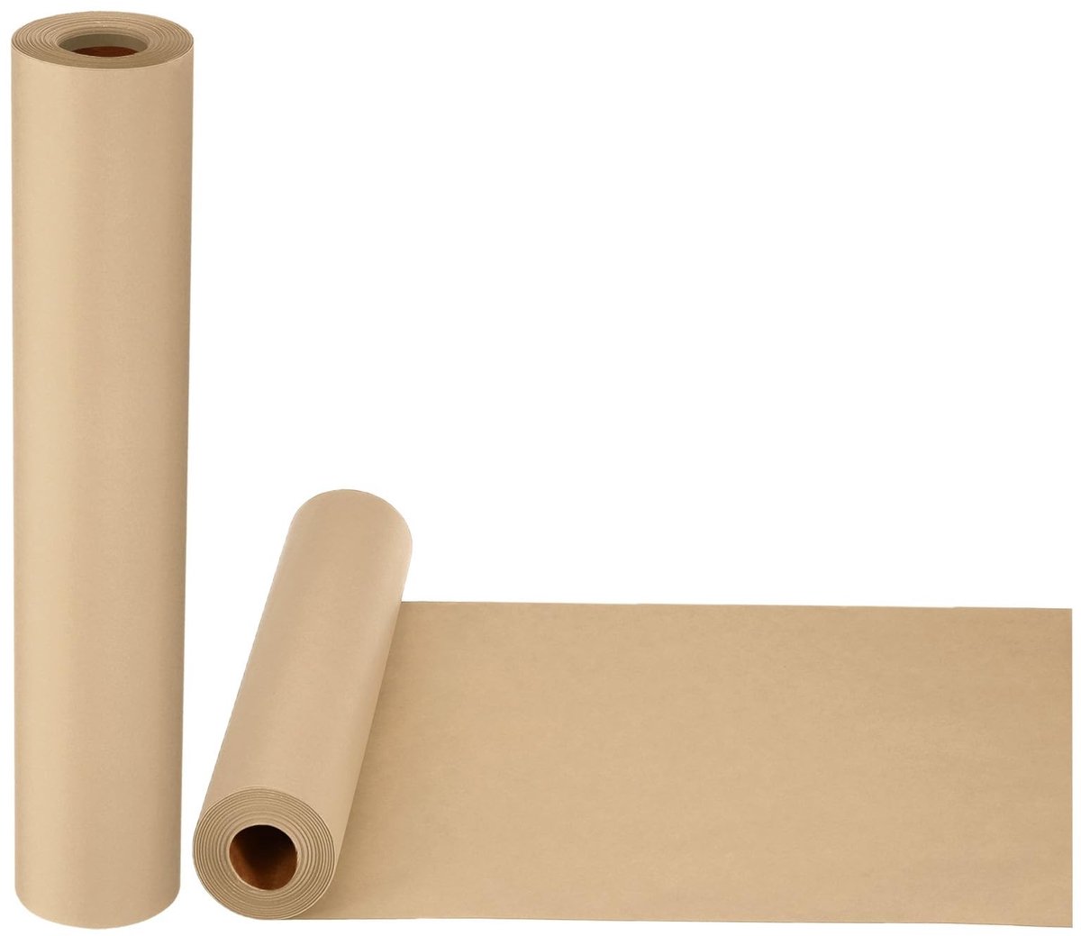 Omgoods - Kraft Inpakpapier - 2 Rollen van 12 x 800 cm, 80gsm Bruin Papier