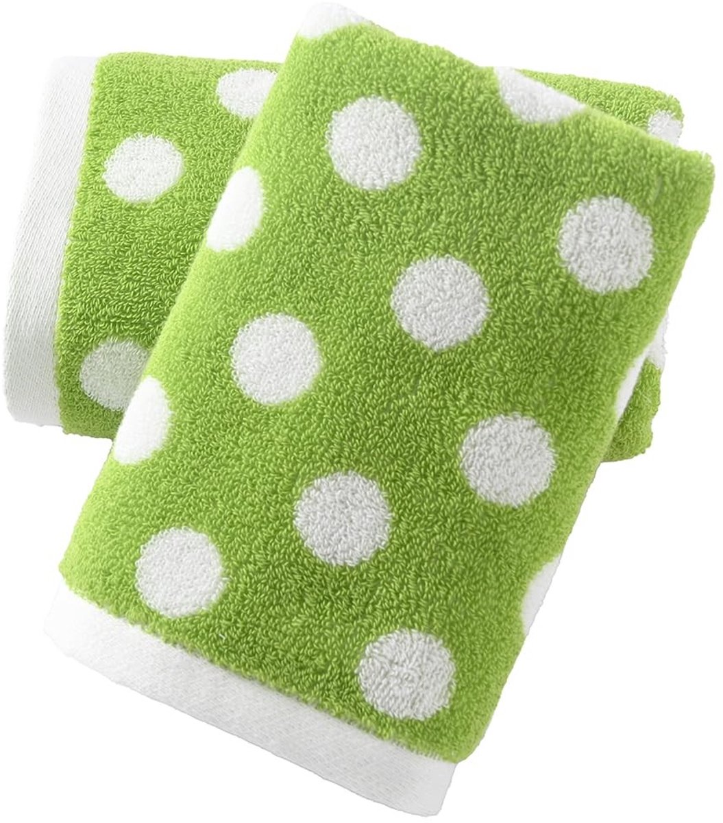 Omgoods - Set van 2 Polka Dot Handdoeken 100% Katoen, 30 x 65 cm