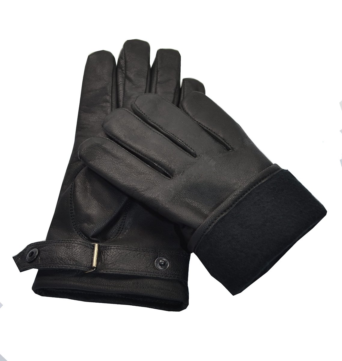 Omgoods - Winterhandschoenen van Hoogwaardige Geitenleer, Zwart