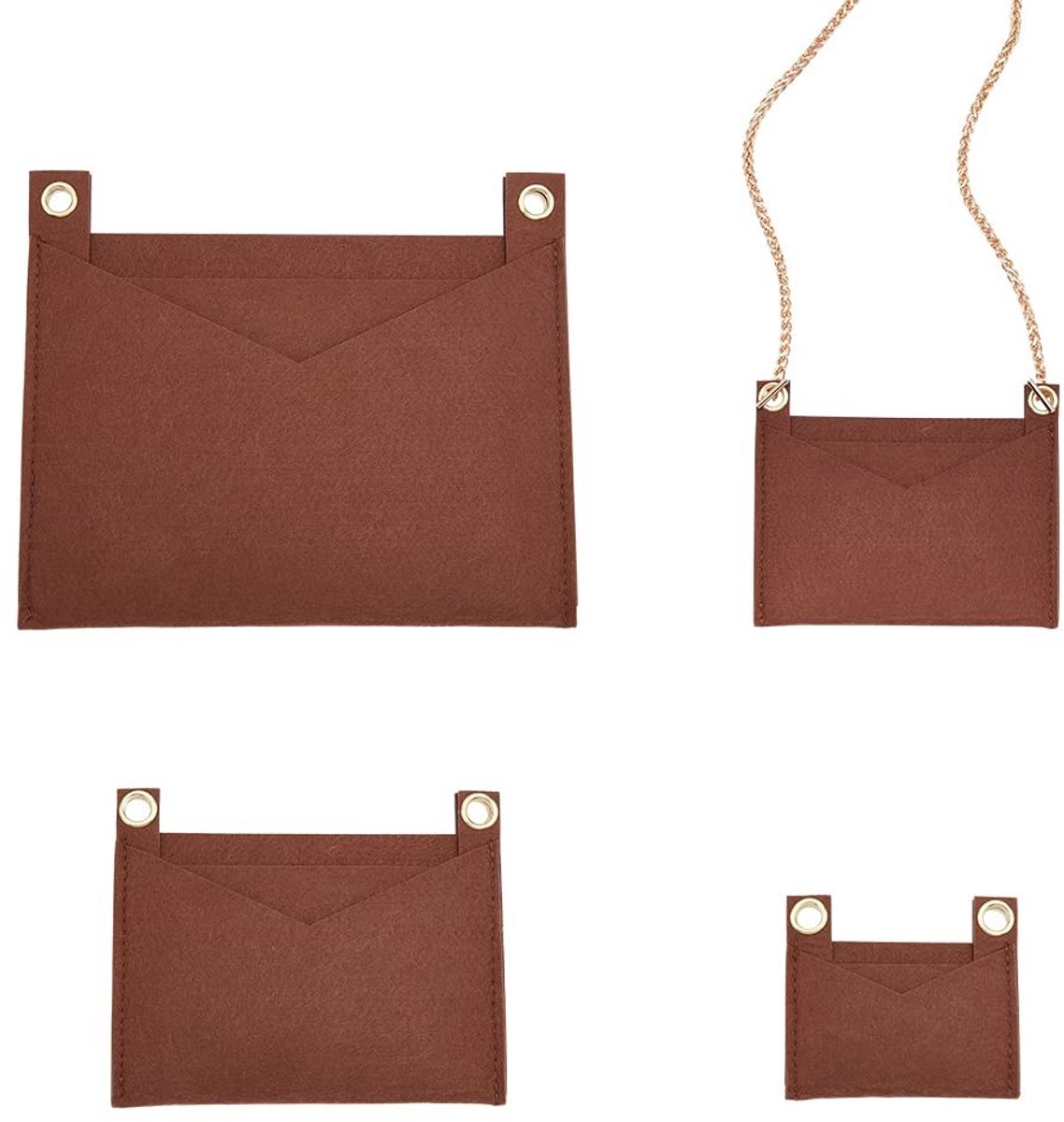 Omgoods - Wallet Organizer Set van 3 Stuks van Vilt met Eyelet Pouch