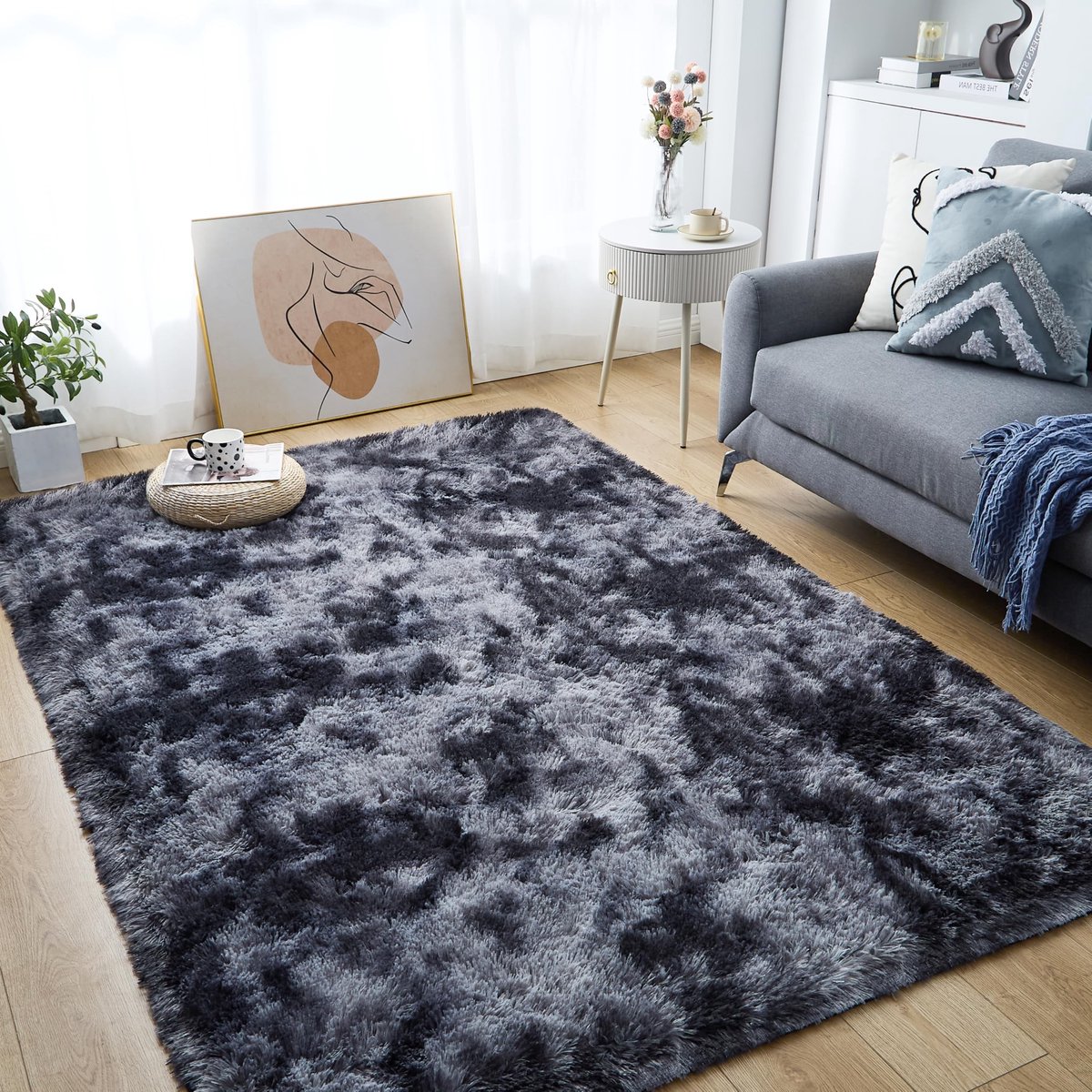 Omgoods - Fluffy Vloerkleed voor Woonkamer en Slaapkamer, 120 x 160 cm