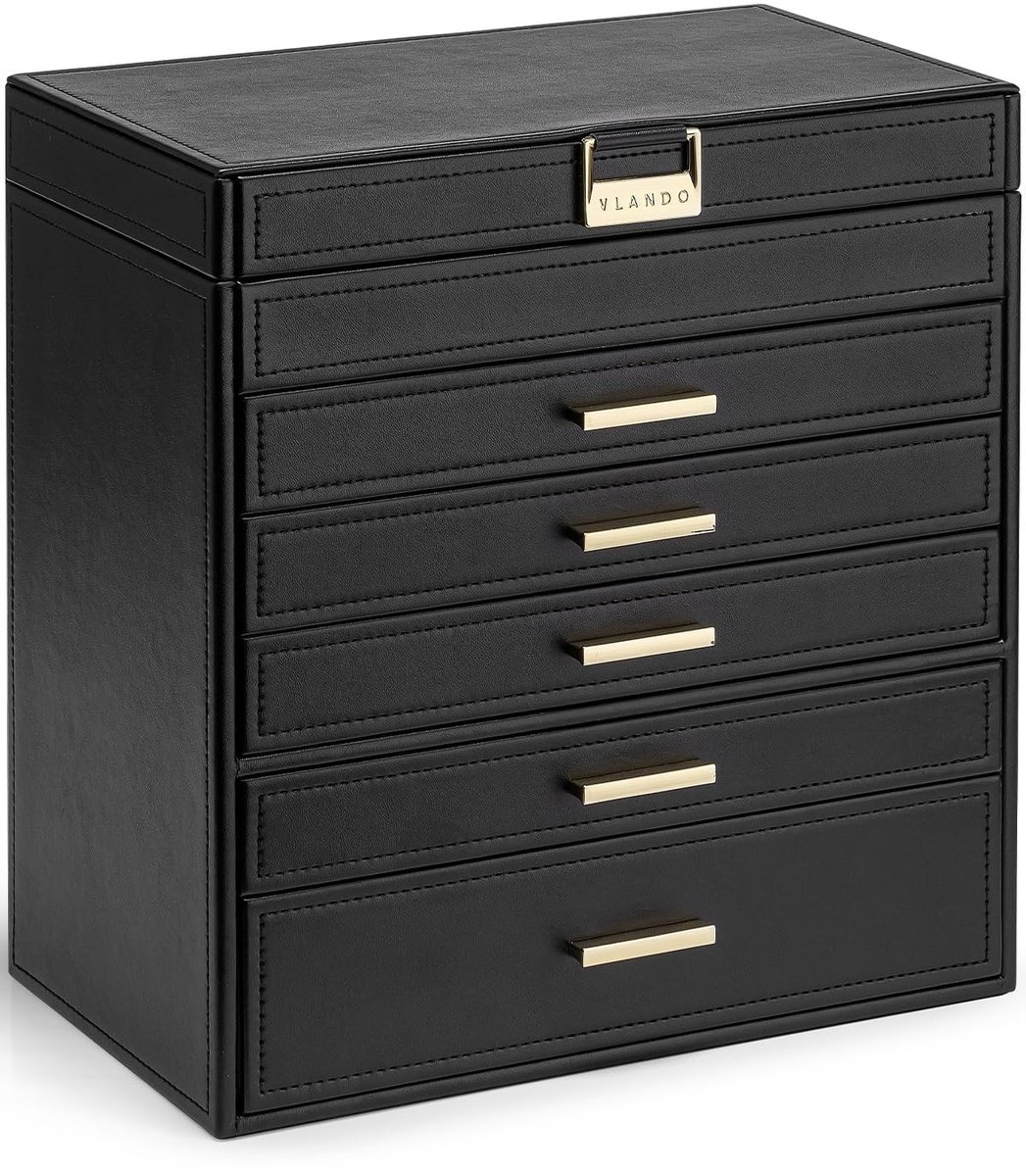 Omgoods - Grote Sieradenbox met 6 Lagen en Organizers