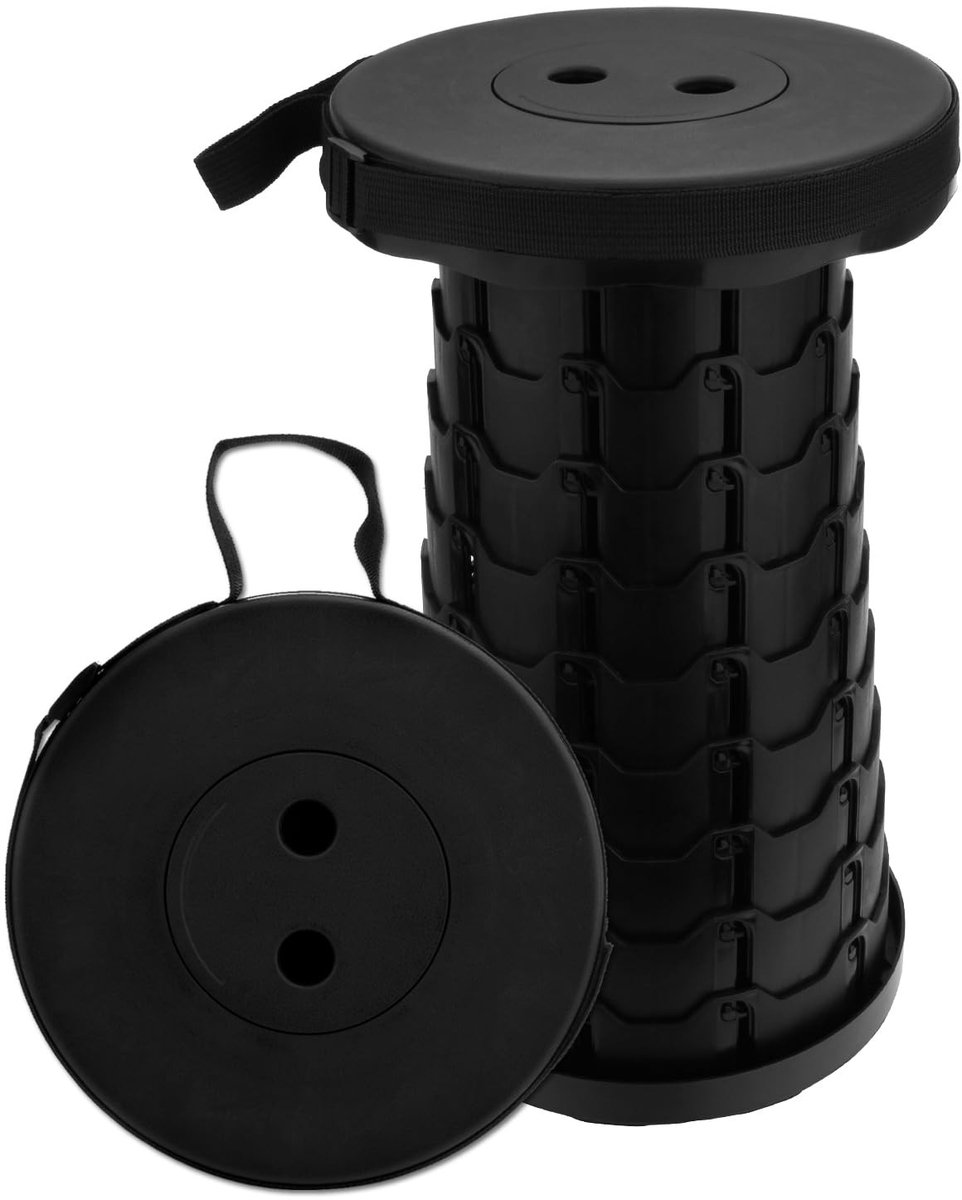 Omgoods - Inklapbare Telescopische Kruk - Maximale Draagkracht 217 kg (Rood)