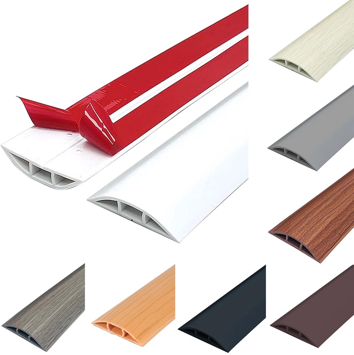 Omgoods - Flexibele PVC Kabelbescherming - Zelfklevende Kabelcover voor Binnen en Buiten