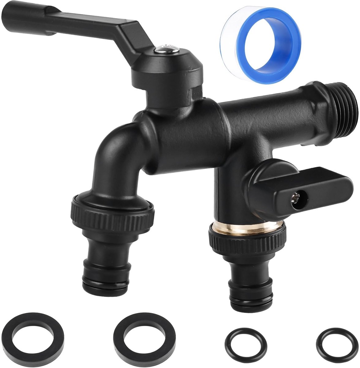 Omgoods - Tuinkraan met 2 Onafhankelijke Waterkranen en Accessoires