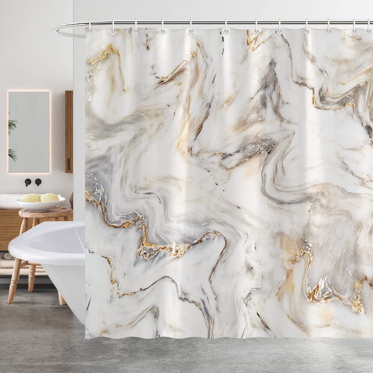 Omgoods - Mildew Resistant Douchegordijn - Waterdicht Polyester 180x180 cm