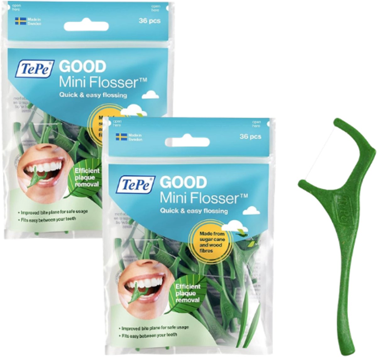 Tepe GOOD Mini Flosser - 2 x 36 stuks - Voordeelverpakking