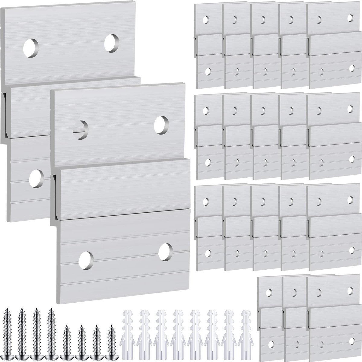 Omgoods - Set van 40 Franse Cleat Fotohangers voor Muurmontage