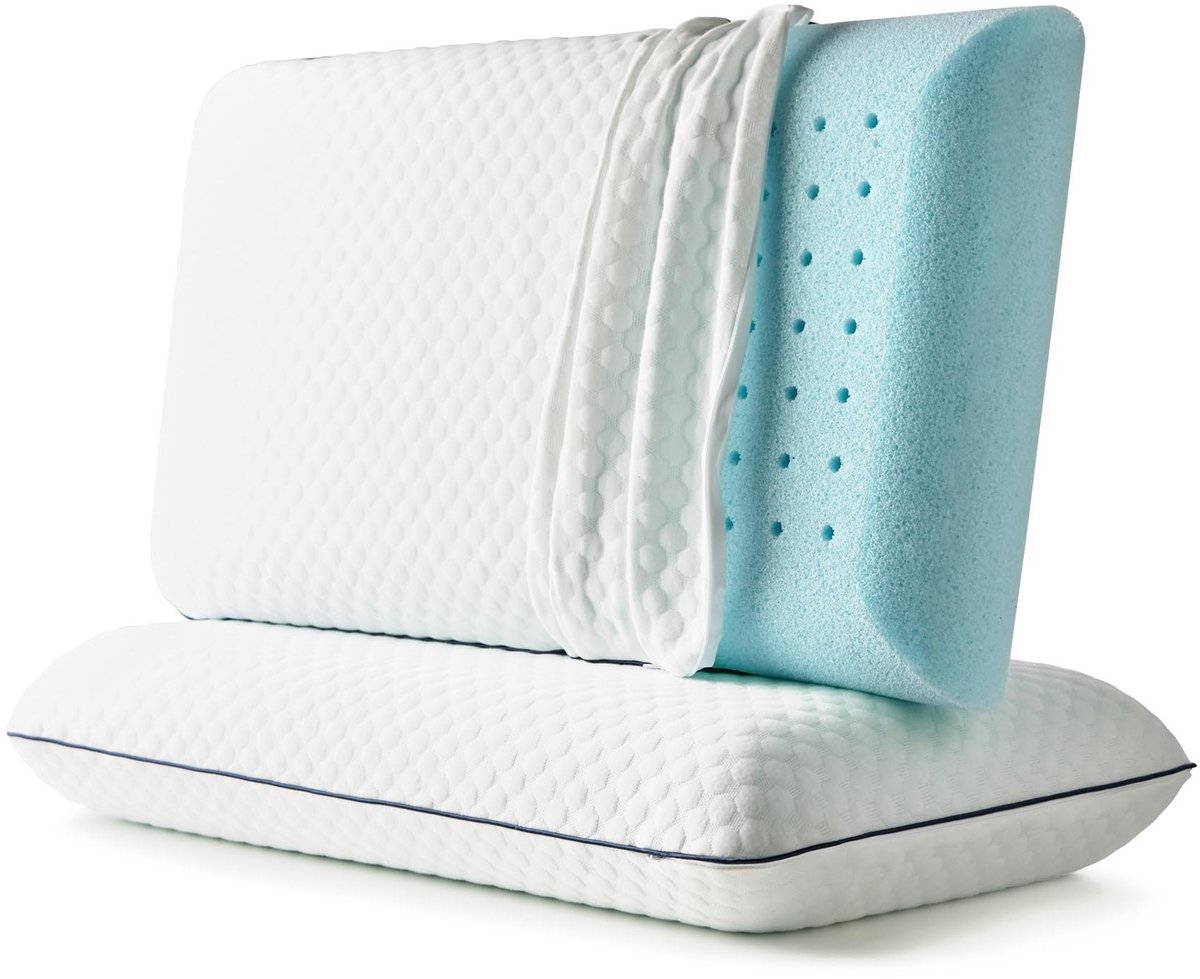 Omgoods - Gel Traagschuim Kussens - Kingsize Set van 2 - Nek- en Schouderondersteuning