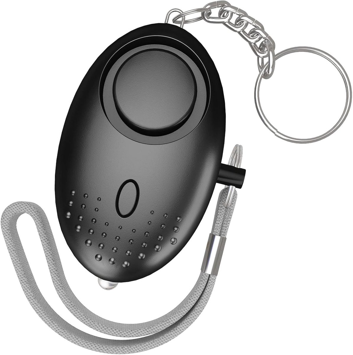 Persoonlijk alarm – anti-agressie sleutelhanger – 150dB noodzakalarm – met LED-verlichting – waarschuwingsapparaat voor vrouwen en kinderen (zwart).