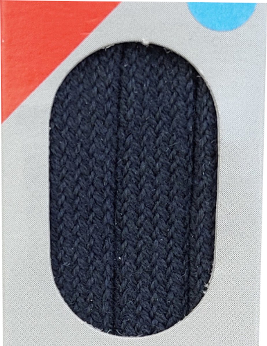 Bob Veter - Donker Blauw - Plat - Lengte 150 cm - Breedte 8 mm - Schoenveter