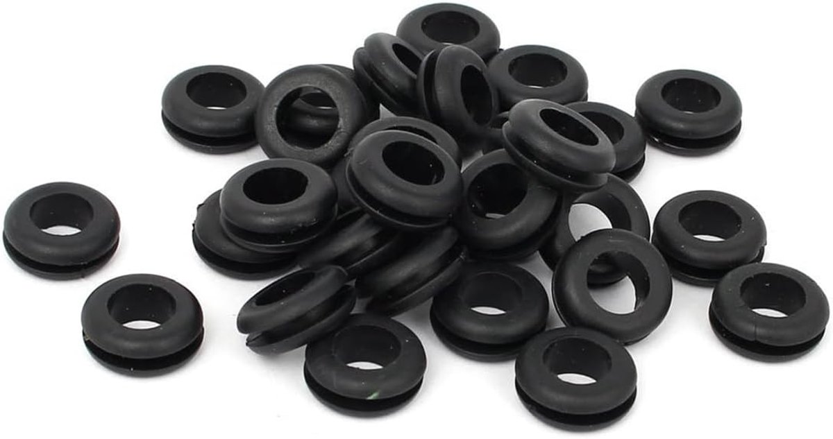 Grommets 10mm - Zwart rubber - Kabelbescherming - Duurzaam en slijtvast - ShopVlot