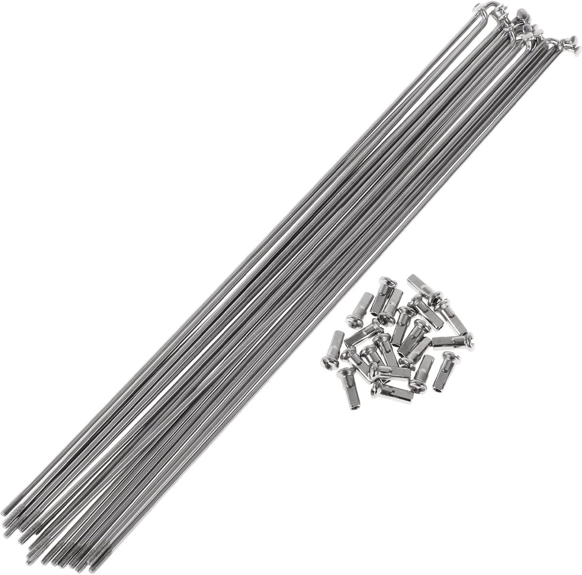 20 spoke sets for bicycle, 253 mm, spokes for bicycle wheel, 304 stainless steel, silver - ShopVlot